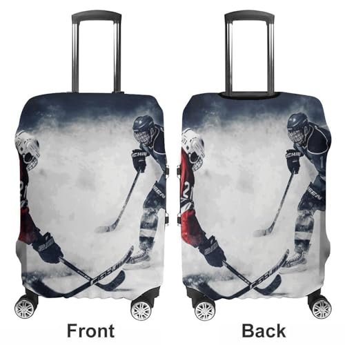 Ice Hockey Art Printed Luggage Cover Protector, Fits 18-32 Inch Luggage3