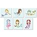 Mermaid Wall Art Prints (8x10, Blue)