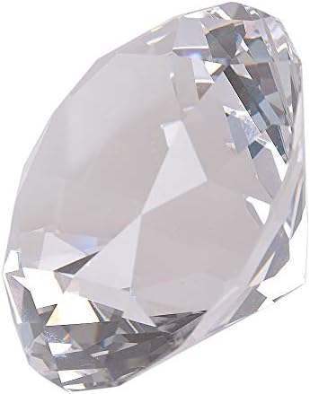 Kebica Diamond Shaped Crystal Glass Paper Weight with Clear Finish(2.4 inch, Transparent)