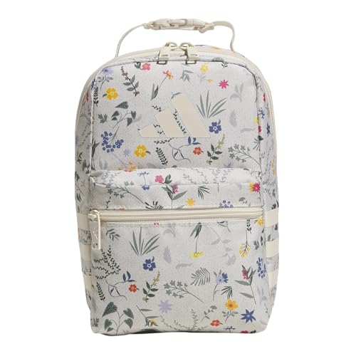 adidas Santiago Lunch Bag Cooler for Women and Men, Meadow Floral Wonder White, One Size