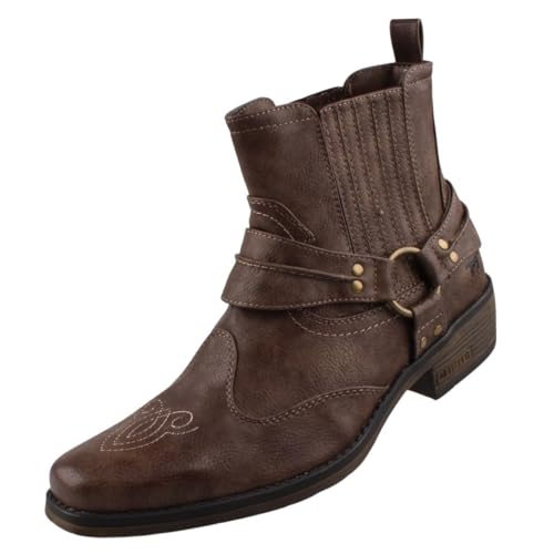 MUSTANG Heren laarzen westernlaarzen, bruin, 44 EU : Amazon.nl: Kleding,  schoenen \u0026 sieraden