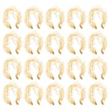 FRCOLOR 50 Stück Haarnetz für Dutt Unsichtbares Haarnetz aus Polyesterfaser Hoch Elastisch Gold für Balletttänzerinnen und Gastronomie