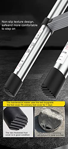 Escada telescópica de liga de alumínio, escada telescópica dobrável antiderrapante, escada reta com