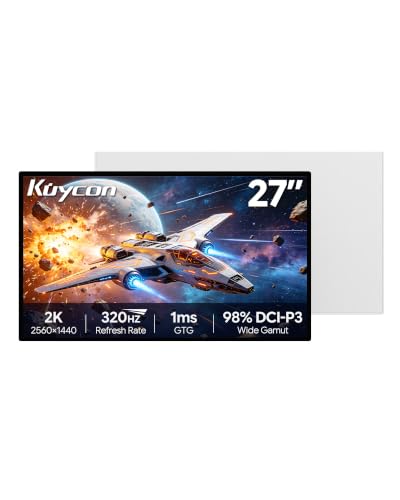 Image of P27S 27 inch 2k 320Hz Glossy Monitor, IPS Panel, 10-Bit Color, 99% sRGB, 98% DCI-P3, 1ms, VRR, HDR, Eye Care (Minimalist - Without Stand)