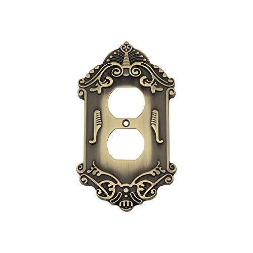 Nostalgic Warehouse Victorian Switch Plate in Antique Brass #TOP12