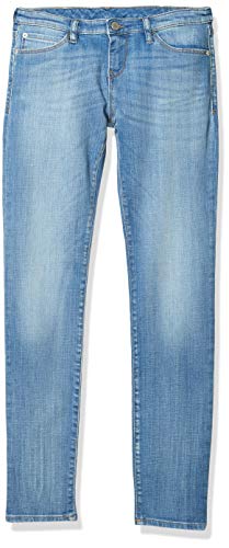 Emporio Armani Women's Straight Leg Jean in Light, Denim Blue, 34