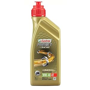 Castrol POWER1 RACING 4T 10W-40, Huile Deux-Roues Moteur 4 temps, 1L