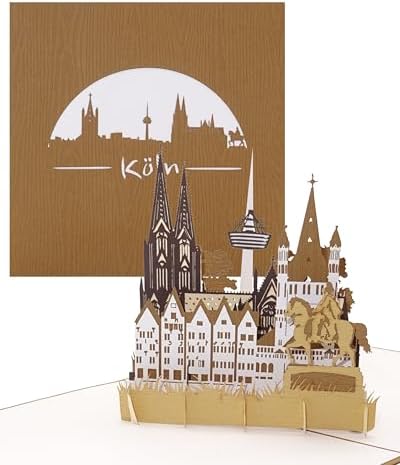 Up With Paper Pop-Up Panorama Weihnachtskarte – Mit Lichteffekt, Bewegliche Szene, 22,9 X 9,5 Cm