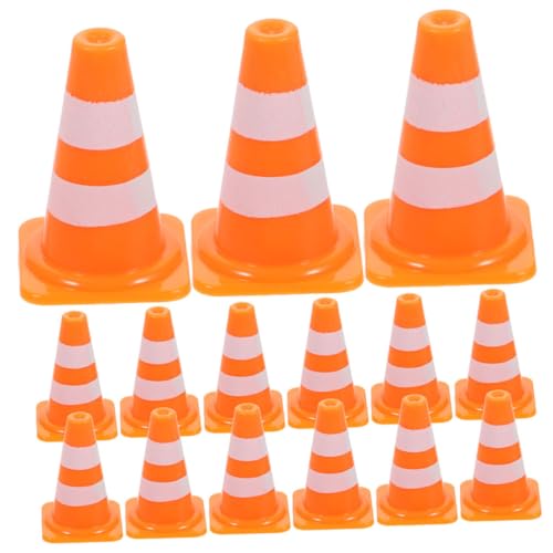 CIYODO 40pcs Miniature Traffic Cones and Signs Set Traffic Barrier for Educational Road Sign Models for Traffic Recognition and School Teaching