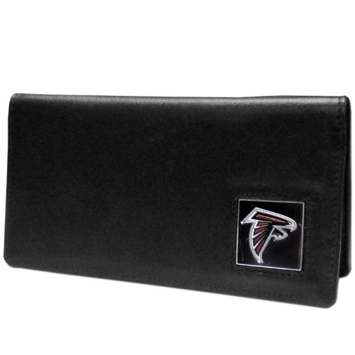 NFL Siskiyou Sports Fan Shop Atlanta Falcons Leather Checkbook Cover One Size Black