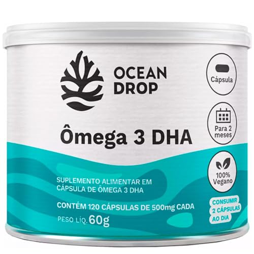 Ômega 3 DHA Vegano Ocean Drop 120 Cápsulas