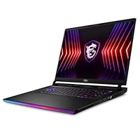 MSI Raider GE78 HX 14VHG-652AU 17 Inch QHD+ 240Hz Intel Core i9-14900HX Processor NVIDIA RTX 4080 32GB DDR5 RAM 2TB SSD Win 11 Home Gaming Laptop, Core Black