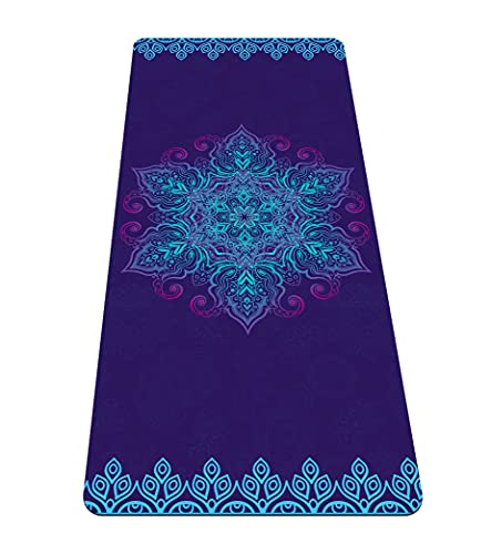 Keolorn TPE bedruckte Yogamatte, rutschfest, umweltfreundlich, Sport- und Fitnessmatte mit Tragetasche, 182.9 x 81.3 x 6 mm, Fitness-Übungsmatte für Damen und Herren, Yoga, Familie, Freizeitmatten Cover