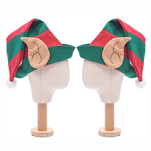Toyvian Weihnachtsmütze Elf Mütze mit Clown Ohr Hüte Nikolausmütze...