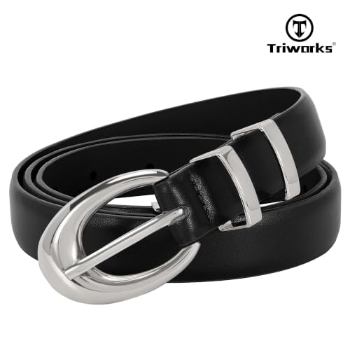 Image of TRIWORKS Women Belt for Jeans Pants Fashion Ladies Faux Leather belt
