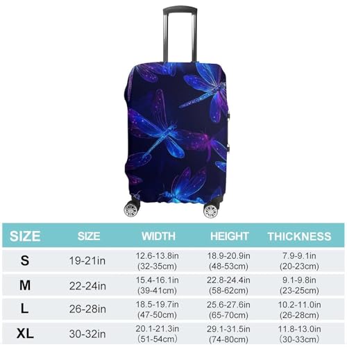 Dragonfly Travel Luggage Cover for Suitcase 19-32 Inches Elastic Washable Baggage Protector2
