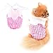 PAIDEFUL Small Dog Vest Ruffles Plaid Spring Summer Tank Top Soft Comfortable Puppy Clothes Pullover Sleeveless Cats Costume Quick Dry, Pink, M