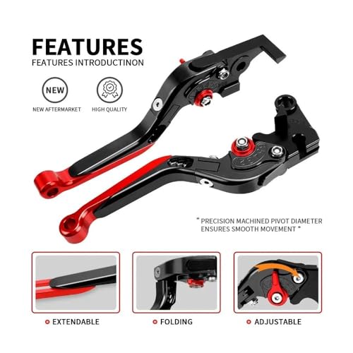 Levier d'embrayage moto pliable extensible et réglable pour NIKENGT - 4