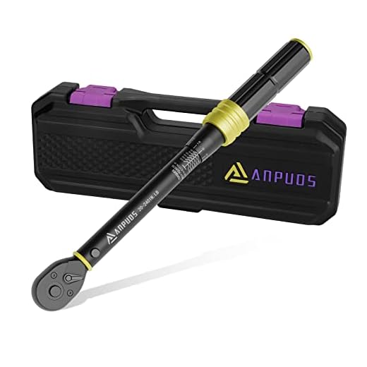 ANPUDS 1/4 Inch Drive Click Torque Wrench, 20-240 in.lb/2.3-27.1 Nm, Small Bike Torque Wrench, Lightweight 72-Tooth Dual-Direction Inch Pound Torque Wrench, MTB Mountain Road Bicycle Maintenance Tool
