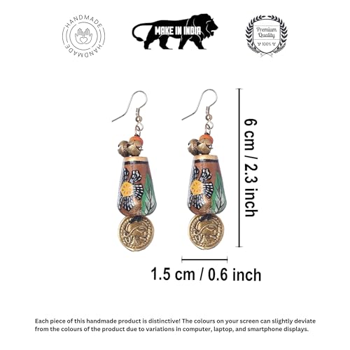 Image of Handcrafted Bohemian & Ethnic Earrings Collection for Women - Artistic, Nature-Inspired Statement Designs in Studs, Drops & Chandeliers