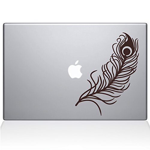 Sticker MacBook Pro 15 plume de paon vinyle de qualité supérieure marron