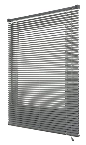 Miniatura 3 de Stor Planet Persianas Venecianas De Pvc Veneto, Cortinas Con Lamas, Persianas De Interior Para Ventanas Y Puertas, Cortinas De Cocina, Baño, Domitorio Gris, 60x130cm