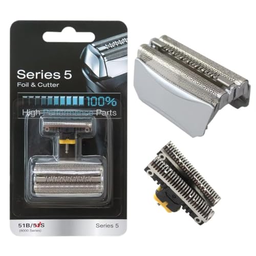 51S Silver 8000 Series Shaver Foil Replace Head w/Plastic Sealed Packaging Replacement for Br-aun WaterFlex 550s-3 550s-4 550cc-4 560 560s-3 560s-4