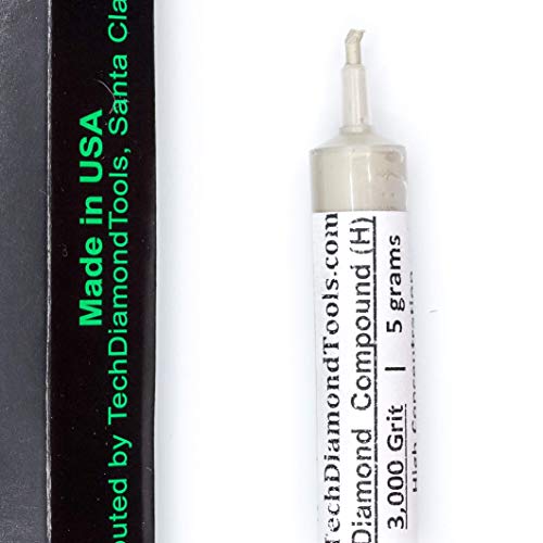 TechDiamondTools Diamant-Polierpaste 3.000 Körnung Masche 3-6 Mikron für feines Polieren 5 Gramm mit hoher (H) 50% Konzentration von Damond-Pulver