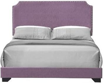 Furniture Bed Frame for Bedroom, Wood/Metal Bed Frame, Twin Full Queen TT Bunk Bed with Wood Slat Support, No Box Spring, Required for Bedroom Living Room White Metal Queen BedPurple Queen Bed