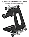 Nulaxy Tablet Stand, Fully Foldable, Adjustable Phone Stand, Desktop Holder Cradle Dock Compatible with iPad Mini Pro Air, Nintendo Switch, iPhone XS Max XR X 8 7 6S 6 Plus, 4-10'' Phones/ Tablets
