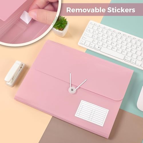 SKYDUE Pasta de arquivos expansível, organizador de arquivos sanfonado com 13 bolsos para papel tama