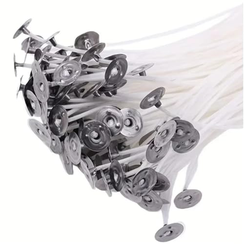 Mechas para vela de algodón 600 piezas preenceras 10 cm miniatura 6