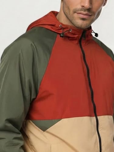 Image of CHKOKKO Sunscreen Jacket for Men Windcheater Hooded Zipper Sports Jacket | UV Protection | Sun Protective | Lightweight Water Resistant | Riding Biker | Outdoor Travel Gym Running