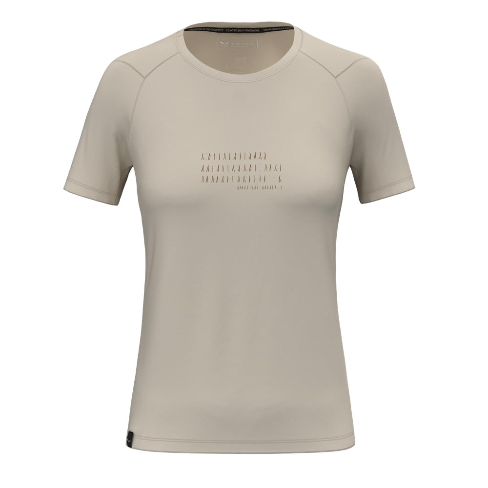 Salewa Eagle Poem Dry T-Shirt Women, Oatmeal, L