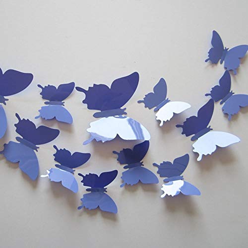 Neele 24pcs 3D Butterfly Removable Mural Stickers Wall Stickers Decal for Home and Room Decoration (Purple) Neele 24pcs 3D Butterfly Removable Mural Stickers Wall Stickers Decal for Home and Room Decoration (Purple)