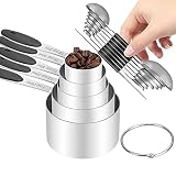 Measuring Cups and Spoons Set,Includes 5 Stainless Steel Nesting Measuring Cups, 7 Measuring Spoons,