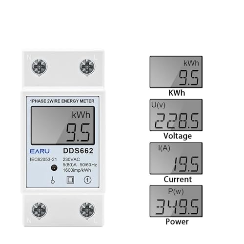 Compteur d'énergie Rail Din 220V DDS667 monophasé LCD