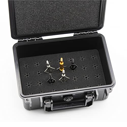 Huntcool Archery Broadhead Case Hunting Accessory Abs Waterproof Ammo Storage Box Holds 28 Broadheads (Case Only) #TOP1