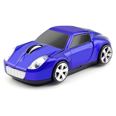 EALEK Wireless Mouse for Laptop,2.4G Cool Sports Car Mouse USB Optical Computer Mice for Laptop/PC/Windows/Notebook/Mac (Blue) Cover