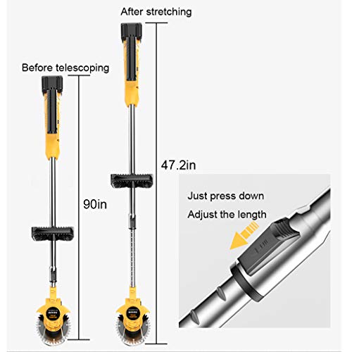 Accu-grasmaaier met gereedschap, intrekbare lichtgewicht en krachtige grasmaaier, lichtgewicht en handig, maaidiameter van 15 cm grasmaaier - Afbeelding 4