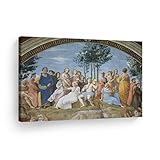 Smile Art Design The Parnassus by Raphael Art Canvas Print Famous Fine Art Fresco Painting Reproduction Canvas...