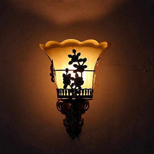 Image of WHITERAY Metal Black Antique Designer Imported Wall Light Wall Lamp for Bedroom, Living Room,Kitchen, Bars, Malls, Besides The Bed, Balcony Home Decoration (1110 Antique (Without Bulb))