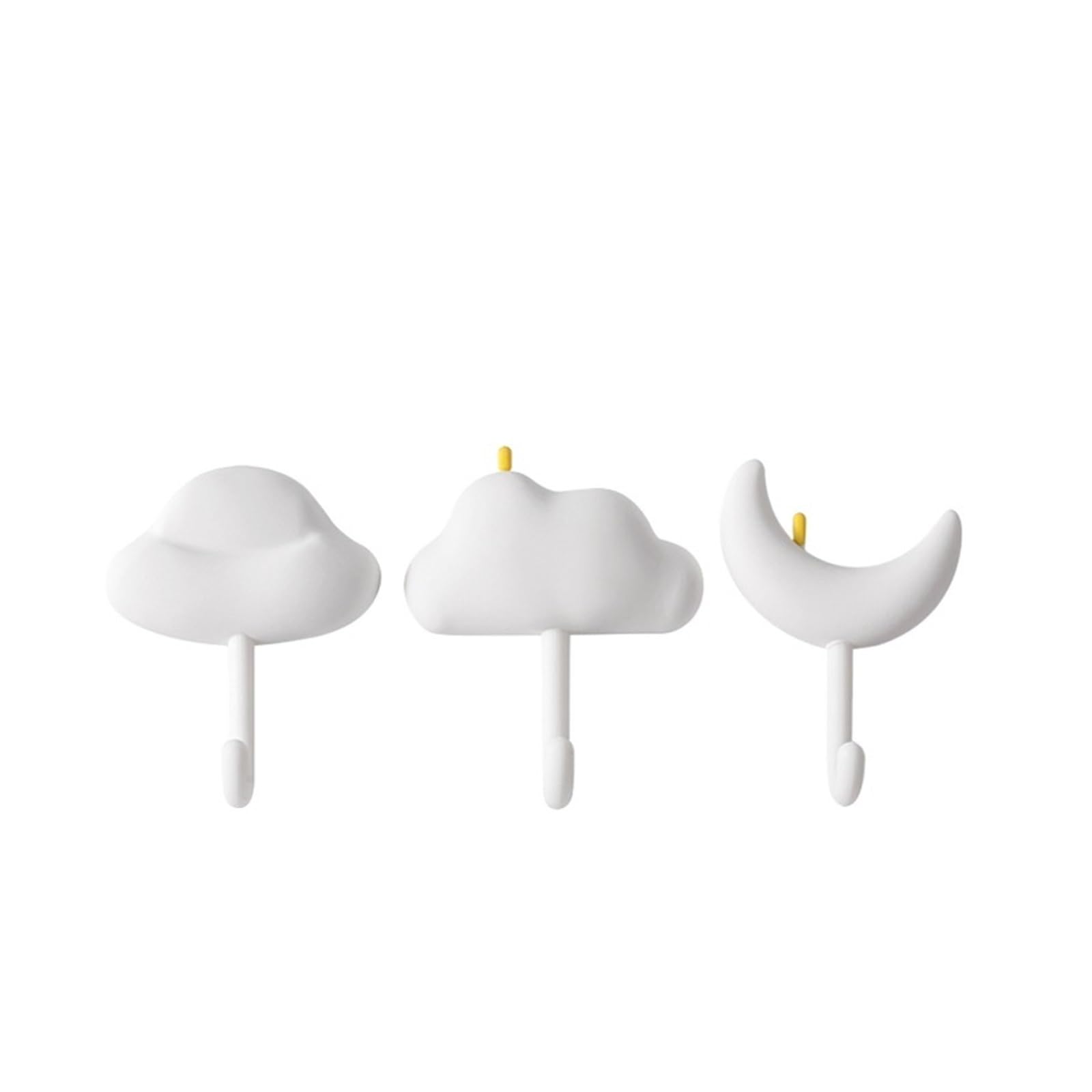 VMDVBNA Coat Hangers Wall Mounted Simple Hooks Sticky for Bathroom Kitchen Non-Perforated(Color1.1)