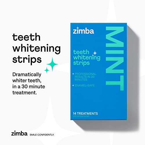 Zimba Teeth Whitening Strips Vegan Whitening Strip Enamel Safe Teeth