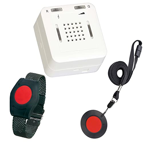 ELDAT - Mobiler Hausnotruf mit Notrufsendern und Quittierungsfunktion - Notrufknopf für Senioren - RS16 mit Armbandsender RT26 und Halsbandsender RT27