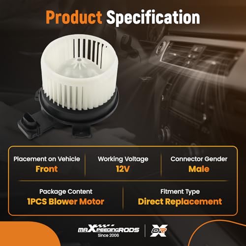 Image of maXpeedingrods 79315THRA42 Rear Side HVAC Blower Motor Fan Assembly Fits for Honda Odyssey 3.5L V6 Gas SOHC Naturally Aspirated Rear 2018-2021# 79315THRA41 06793THR306
