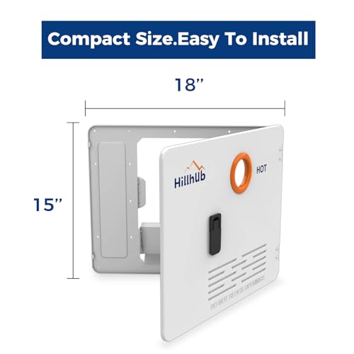 Hillhub 15 x 18 Inches RV Water Heater White Door (ONLY DOOR). All-season Door Kit for Hillhub RV Water Heaters, Three-layer Material with Electrostatic Powder Coating Layer, Electrolytic Plate