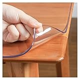 AYLYHD Klare Transparente PVC-Tischdecke Wasserdicht Starker Tischschutz Tischauflagen Aus Kunststoff Weiches Glas Esszimmer-Schreibtischmatten (Color : 3mm, Size : 40x40cm)