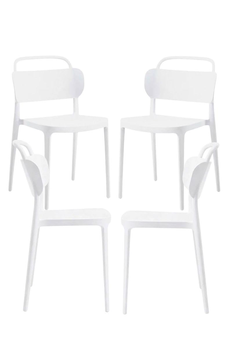 Regalos Miguel - Packs Sillas Jardín - Pack 4 Sillas Koli - Blanco