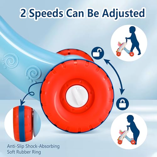 Baby Push Walker with Educational Activity Center (Blue)